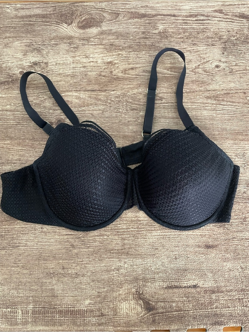 ThirdLove Modern Mesh Black Demi Bra Size 42B